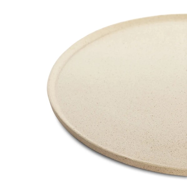 Bandeja redonda arena y marron  Ø50x1,5 cm