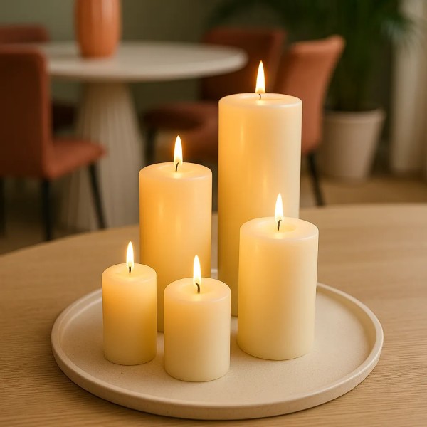 Bandeja redonda arena y marron  Ø50x1,5 cm