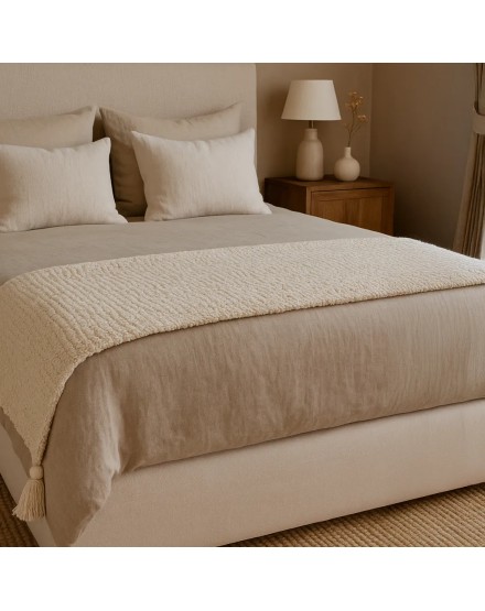 Pleid Naselli Crema di cotone Crema 180x130x1 cm 2