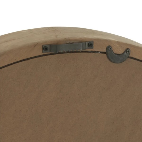 Espejo redondo borde madera  MDF 91x8x91 CM