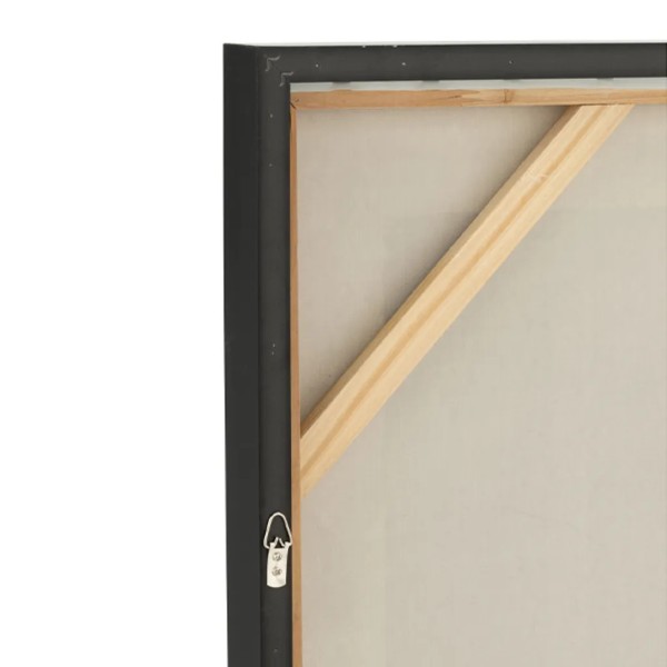 Cuadro blanco rayas veticales marrón  80X3.5X120