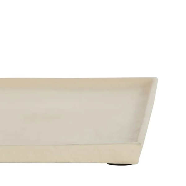 BANDEJA PLATO CREMA 20X20X1,5 CM 20X15X1,5 CM