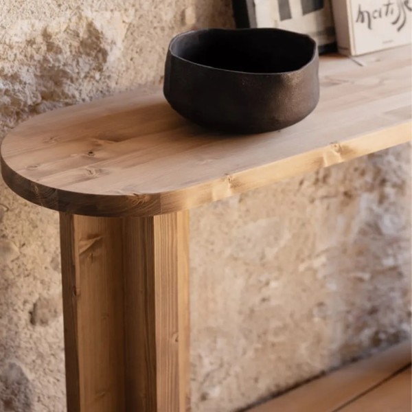 Consola de madera maciza de roble | Mueble elegante para tu hogar | Tapidecor