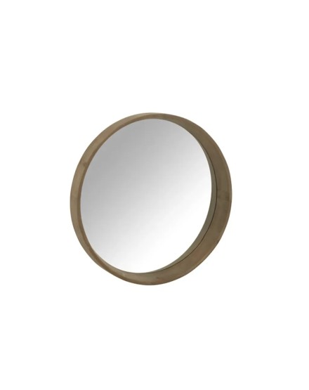 Round mirror MDF wooden edge 60x8x60 cm