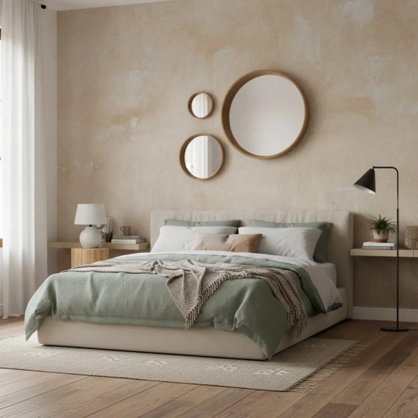 Espejo madera con borde 60x8 - Decoración pared moderna | Tapidecor