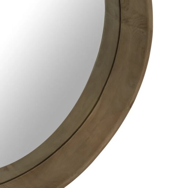 Espejo redondo borde madera  MDF 60X8X60 CM