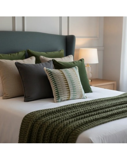 Cojín artesanal con relleno premium para cama y sofá en alta decoración elegante 2