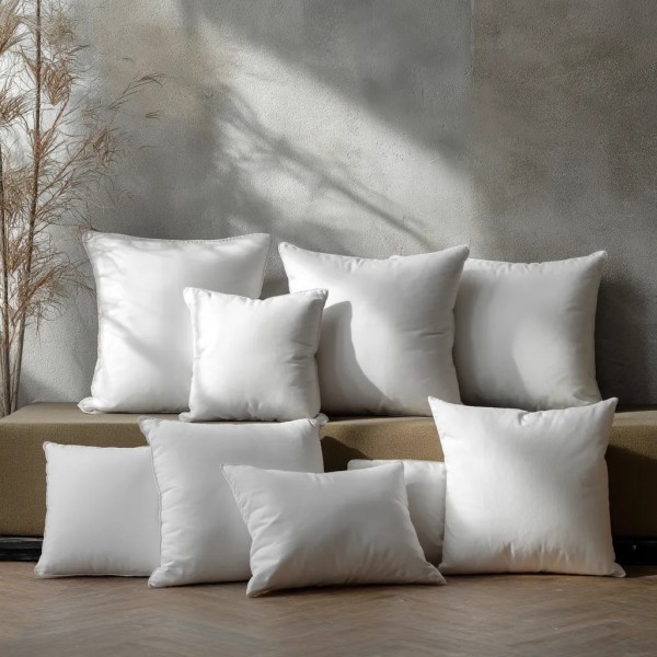 Square Cushion Bed Sofa Stamped Flowers Warm Tones Flooze Pen Sand 50x50