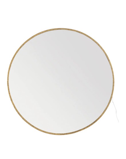 Espejo redondo dorado LED 90X3X90 CM | Iluminación retriluminada | Tapidecor