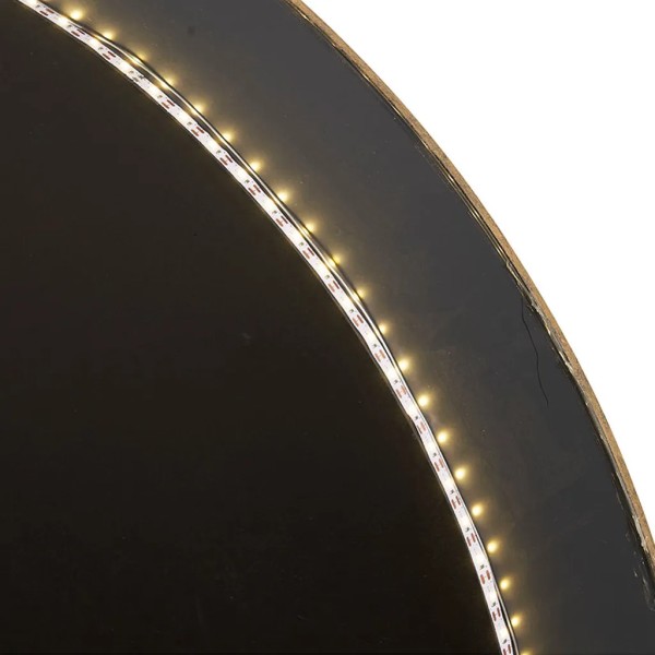 Espejo redondo dorado LED 90X3X90 CM | Iluminación retriluminada | Tapidecor