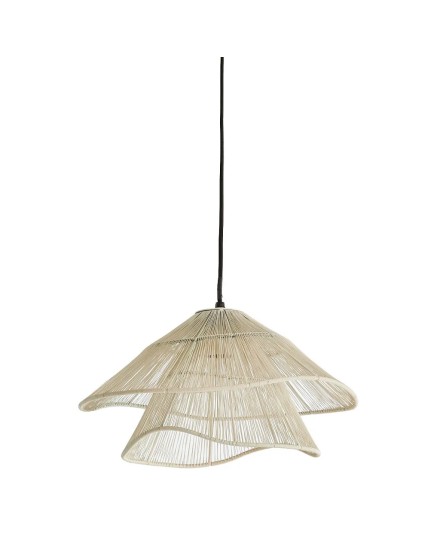 Lámpara colgante de metal en forma de flor color crema | Iluminación elegante para tu hogar | Tapidecor