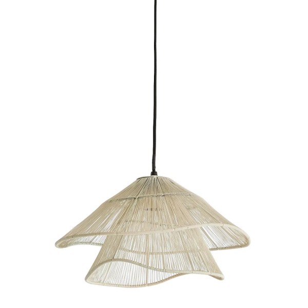 Lámpara colgante de metal en forma de flor color crema | Iluminación elegante para tu hogar | Tapidecor