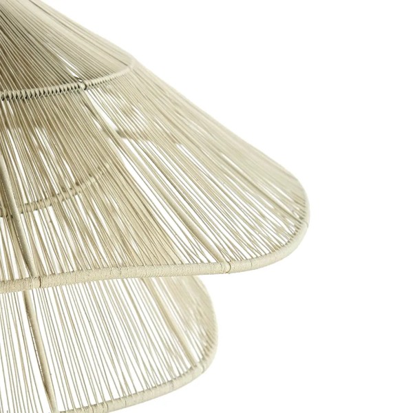 Lámpara colgante de metal en forma de flor color crema | Iluminación elegante para tu hogar | Tapidecor