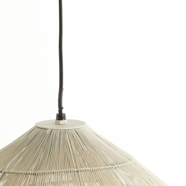 Lámpara colgante de metal en forma de flor color crema | Iluminación elegante para tu hogar | Tapidecor