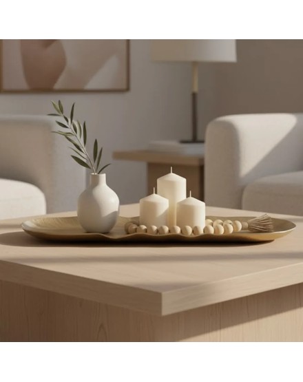 Bandeja Dorada Ovalada - Ideal para Servir en Eventos Especiales | Tapidecor 2