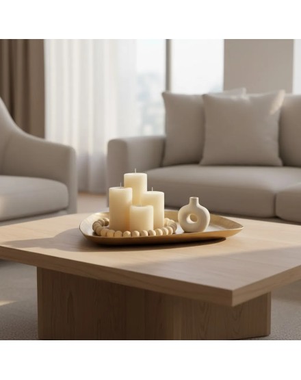 Bandeja decorativa dorada asimétrica para sala de estar | Decoración elegante y moderna | Tapidecor 2