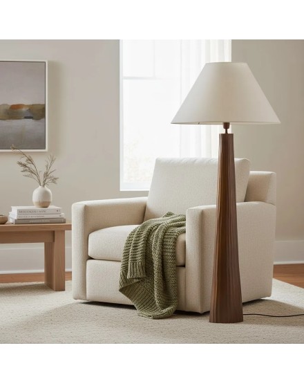 Lámpara de suelo marrón-bronce 34X12X119 CM | Iluminación elegante y moderna | Tapidecor