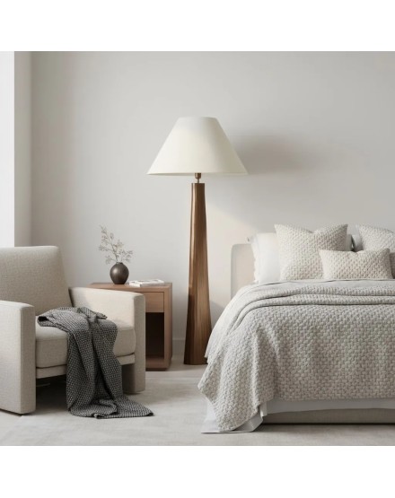 Lámpara de suelo marrón-bronce 34X12X119 CM | Iluminación elegante y moderna | Tapidecor 2