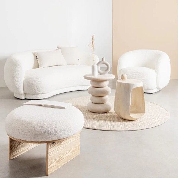 Mesa auxiliar mango blanco roto - Mueble moderno y elegante | Tapidecor