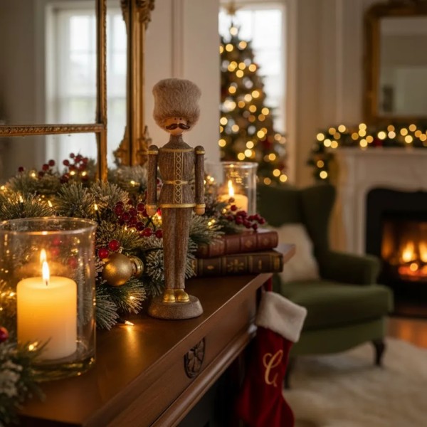 Cascanueces Piel Gorro Lentejuela - Tapidecor | Decoración Navideña