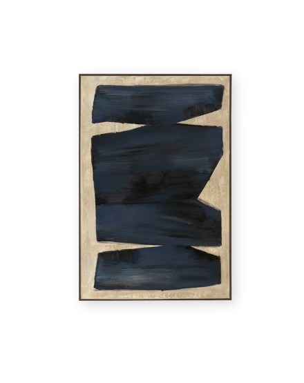 CUADRO ACRILICO LIENZO NEGRO /MARRON 82.5X4.5X122.5