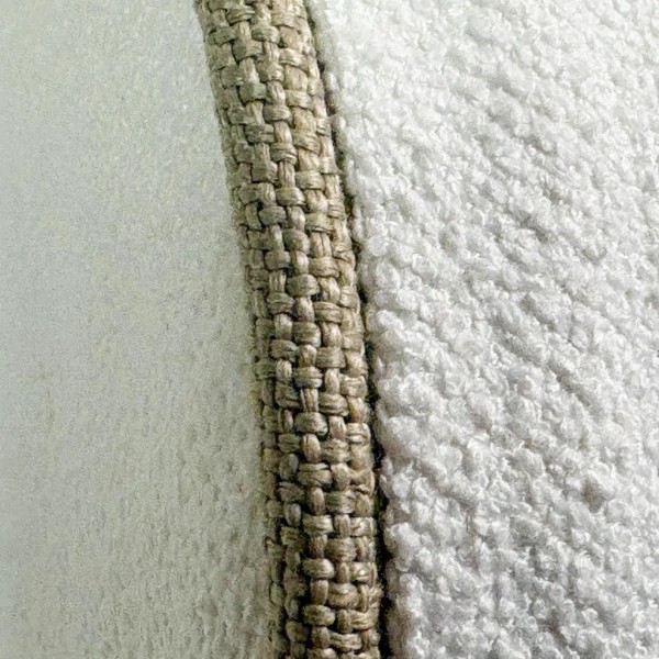 Cojín cilindro redondo blanco rayas camel 70X20 Relleno incluido