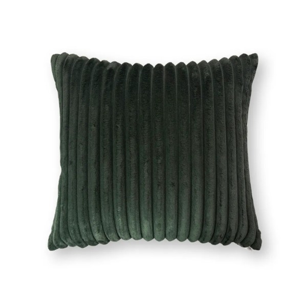 Cojín verde bosque pana ancha mullida 50x50 Relleno Premium incluido