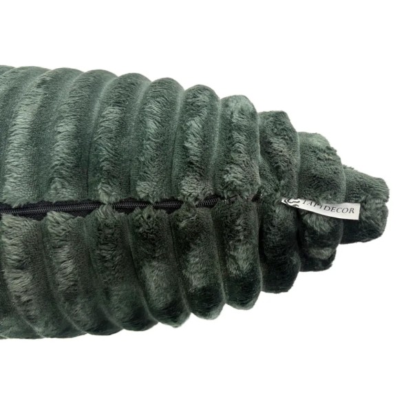 Cojín verde bosque pana ancha mullida 50x50 Relleno Premium incluido