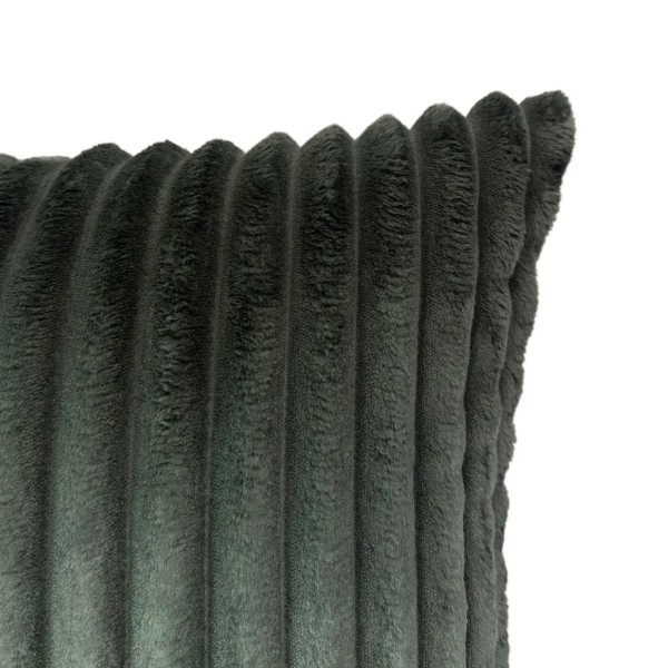 Cojín verde bosque pana ancha mullida 50x50 Relleno Premium incluido