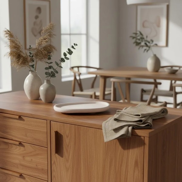 Bandeja de cemento ecológico beige artesanal | Tapidecor