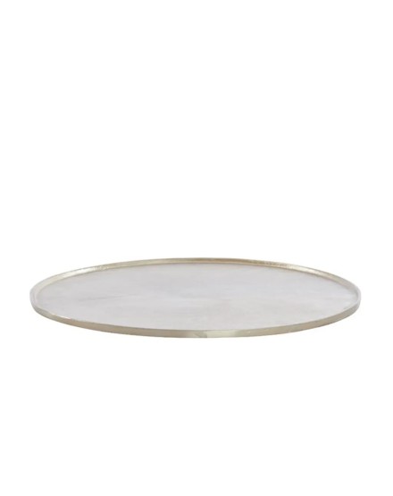 Bandeja metálica dorada decorativa 60 cm | Tapidecor