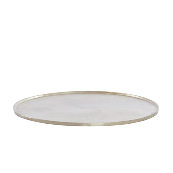 Bandeja metálica dorada decorativa 60 cm | Tapidecor