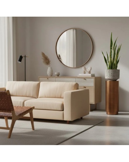 Macetero de metal bronce alto 80 cm | Tapidecor 2