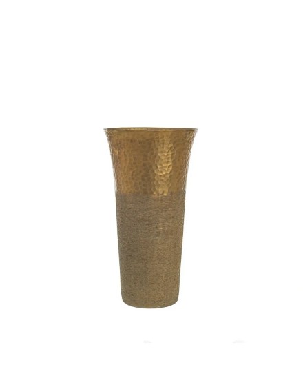 Jarrón alto de aluminio oro mate elegante | Tapidecor