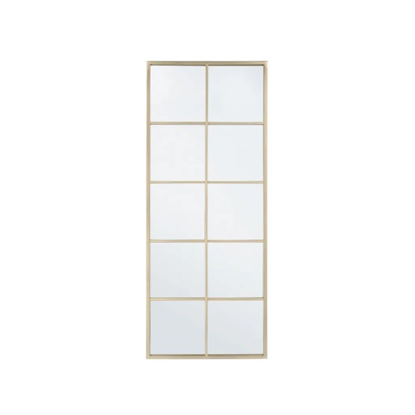 Espejo ventana vertical marco fino oro 125x50 cm | Tapidecor