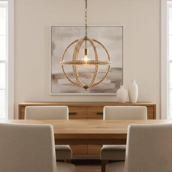 Plafonnier Perles naturelles 54x54x54