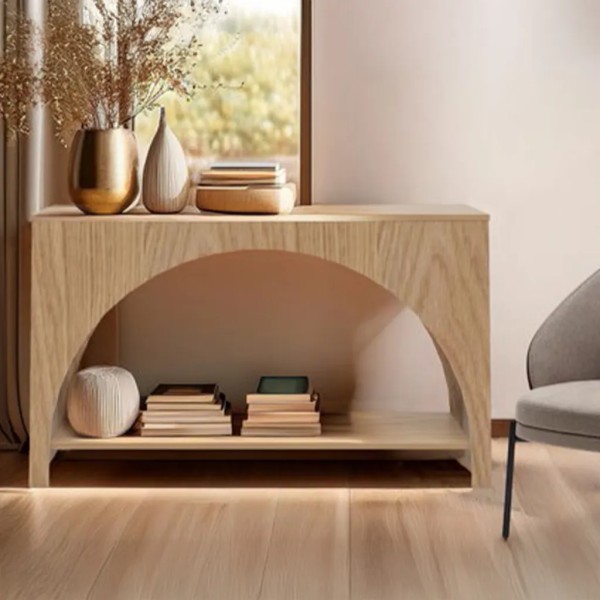 Consola madera con arco natural 120 cm | Tapidecor