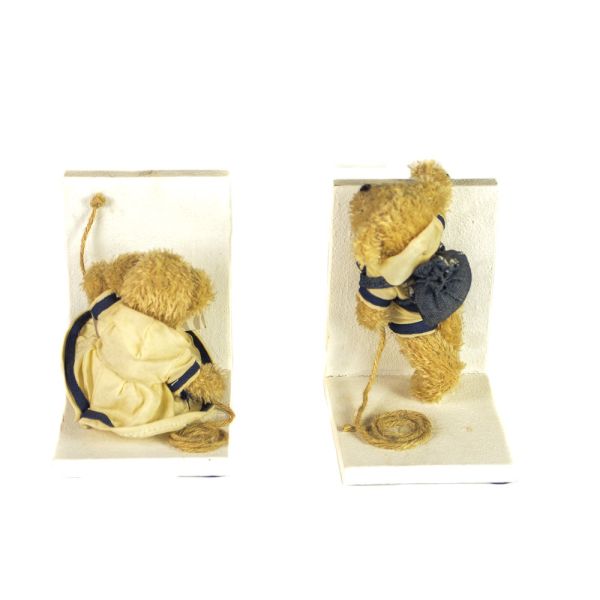 SUJETA LIBROS MADERA MUÑECOS OSITOS MARINEROS 27X11X20