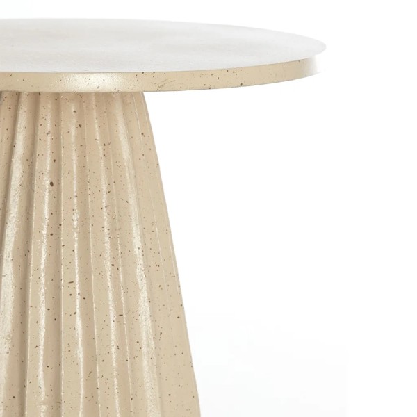 Mesa auxiliar metal arena ranurada y punteada  45x45x56 CM