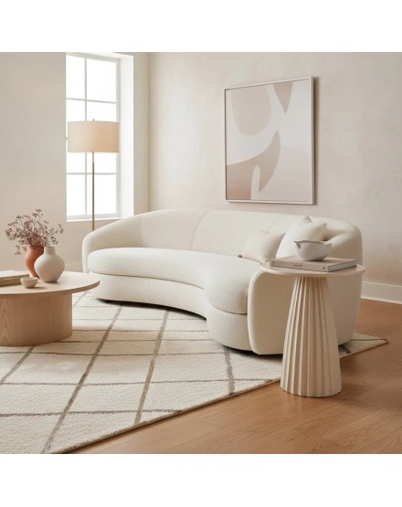 Mesa auxiliar metal arena ranurada y punteada | Tapidecor 2