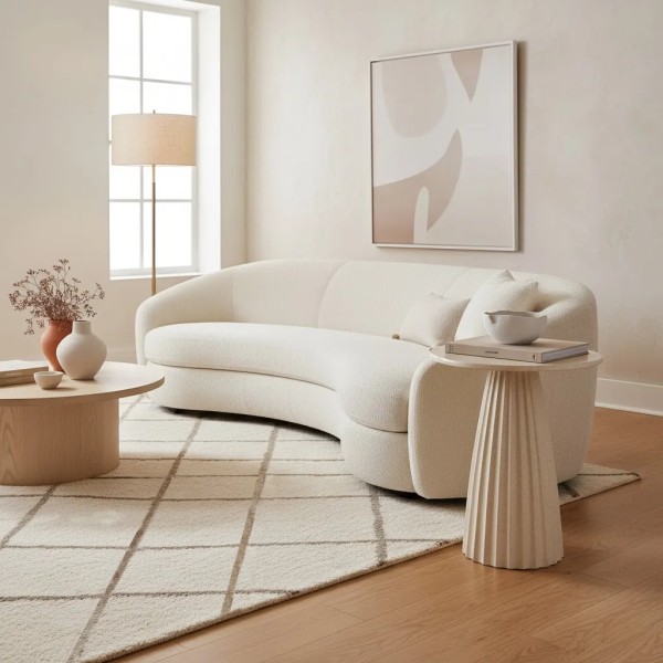 Mesa auxiliar metal arena ranurada y punteada  45x45x56 CM