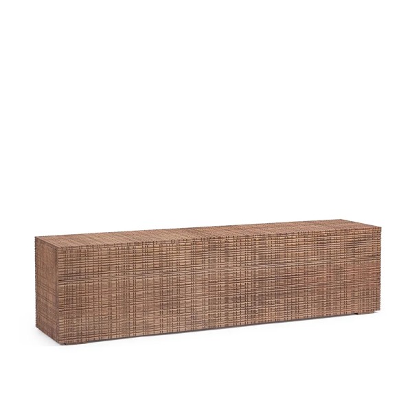 Table auxiliaire / Banc rectangulaire Coups de bois 140x30x35 cm