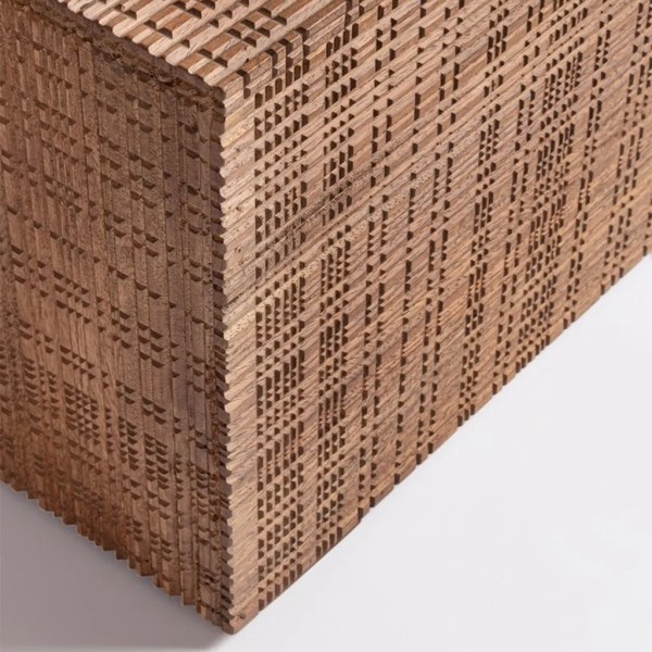 Table auxiliaire / Banc rectangulaire Coups de bois 140x30x35 cm