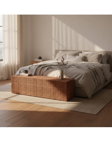 Banco de madera tallada artesanal 140 cm | Tapidecor 2