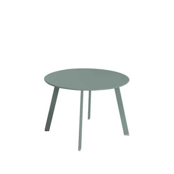 Meta título: Mesa auxiliar de acero salvia interior y exterior | Tapidecor