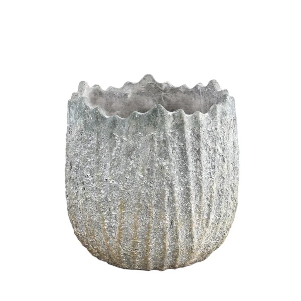 Jarrón de cerámica craquelada envejecida 30 cm | Tapidecor