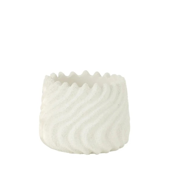 2 gray cement pot of 2 13.5X13.5X10.5