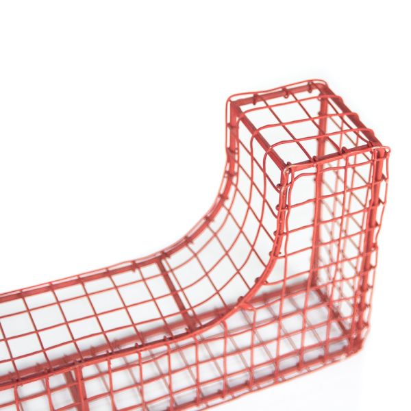 LETRA DECORATIVA METAL FORMA L ROJA 45X6X47