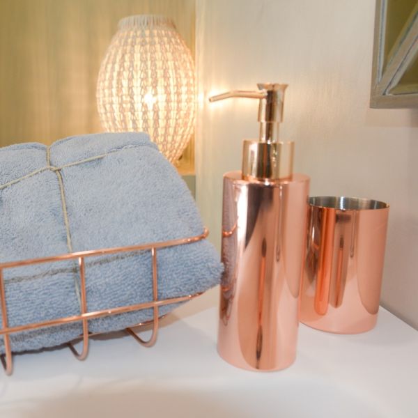 VASO BAÑO METAL COLOR CHAMPAGN E 6,4X9,8