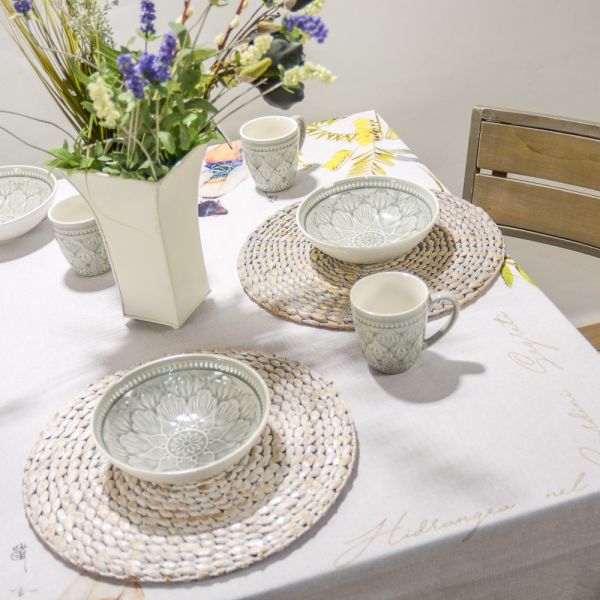 MUG CERAMICA RELIEVE GRIS 